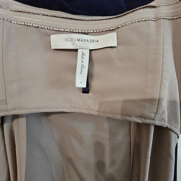 BCBGMAXAZRIA Runway Navy Strapless Dress with Embroidery in size 0 - Picture 7 of 9